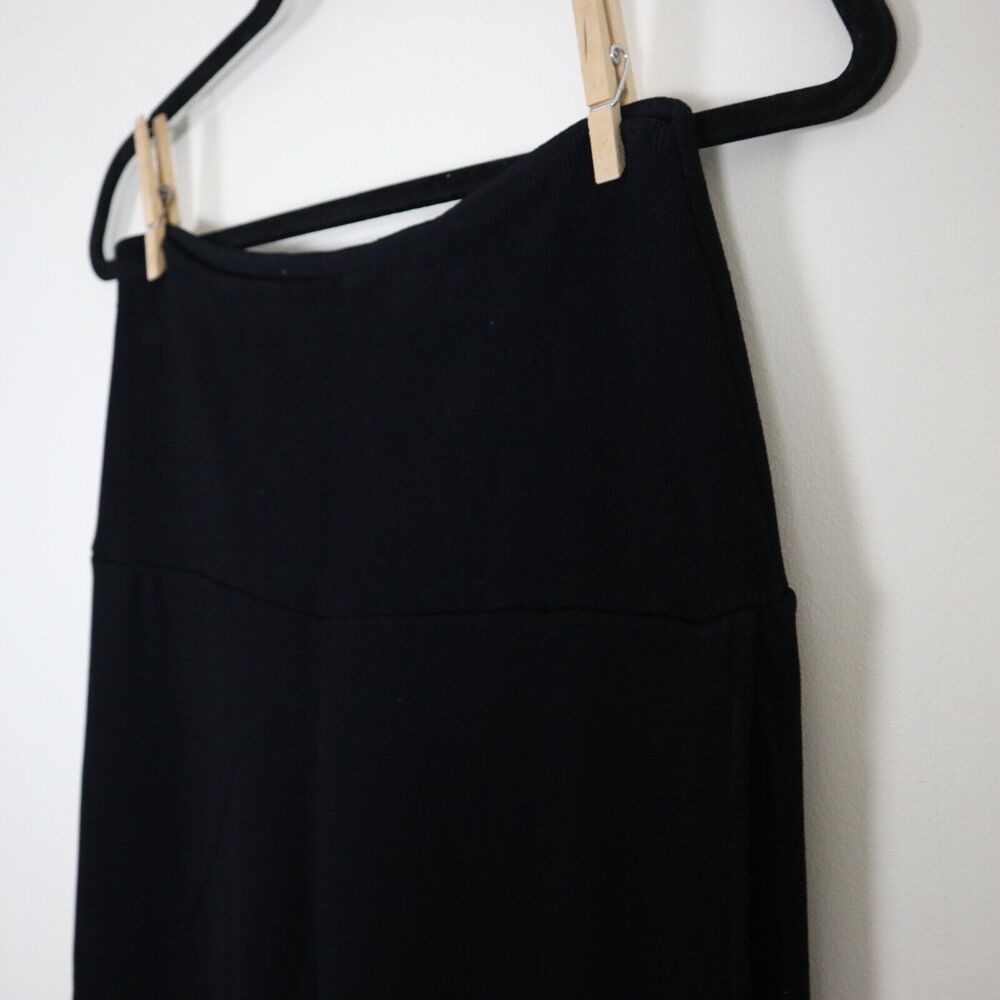 Stella McCartney IT 42 US 6/8 High Rise Compact Knit Wide Leg Crop Pants Black - Picture 4 of 10